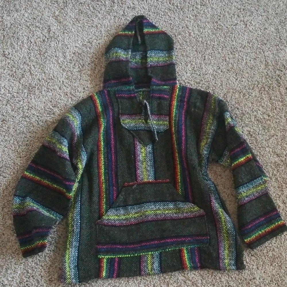 XS Rainbow Baja Poncho